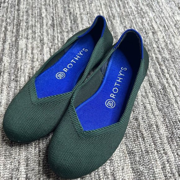 Rothy’s The Flat Women 7.5 Esmerald Green Retired - Picture 1 of 13